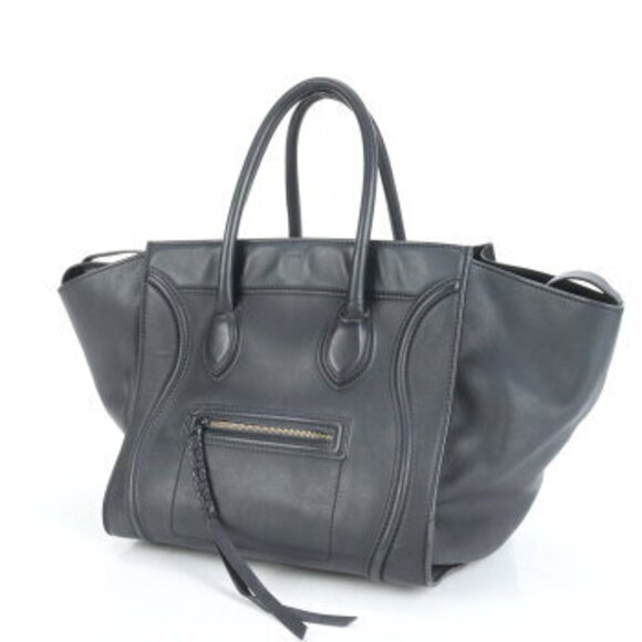 Celine Luggage Phantom leather Shoulder Bag Tote black - Picture 2 of 11